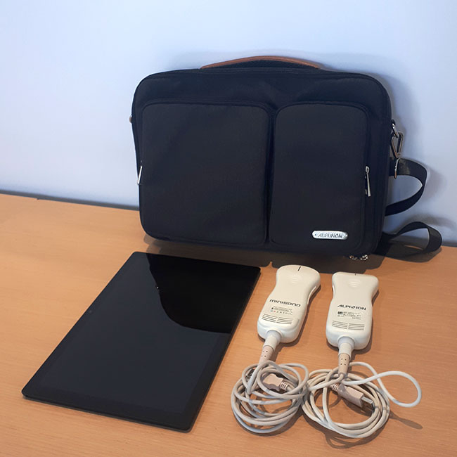 minisono ecografo ultraportatil con bolsa