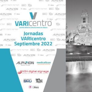 Banner Jornadas varicento con el patrocino de Medical Scan y ecógrafos ALPINION