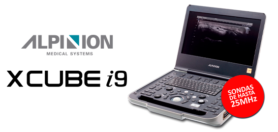 ALPINION X-CUBE i9 con Sondas de hasta 25MHz
